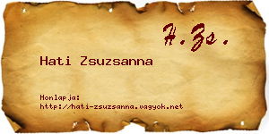 Hati Zsuzsanna névjegykártya